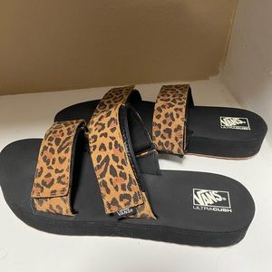 Vans | Shoes | Suede Leopard Cayucas Slide Mega Platform | Poshmark